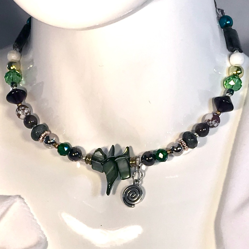 Handmade Pachamama Necklace, Vintage & Modern Elements (N07-2) New Without Tags - Picture 2 of 8